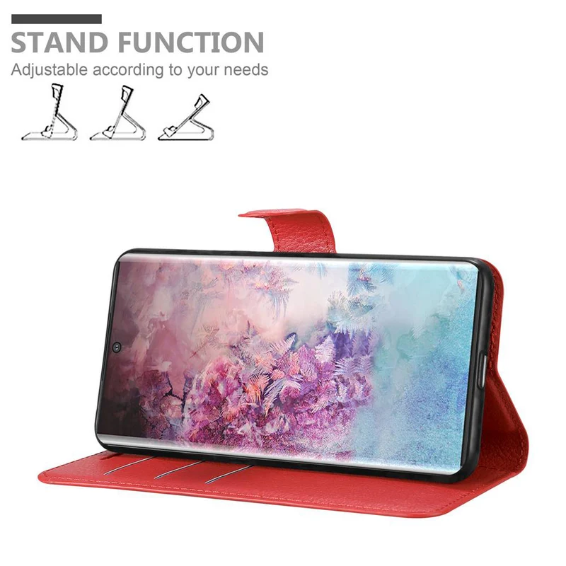 Cadorabo Hülle kompatibel mit Samsung Galaxy NOTE 10 PLUS Schutzhülle mit Magnetverschluss, Standfunktion und Kartenfach
