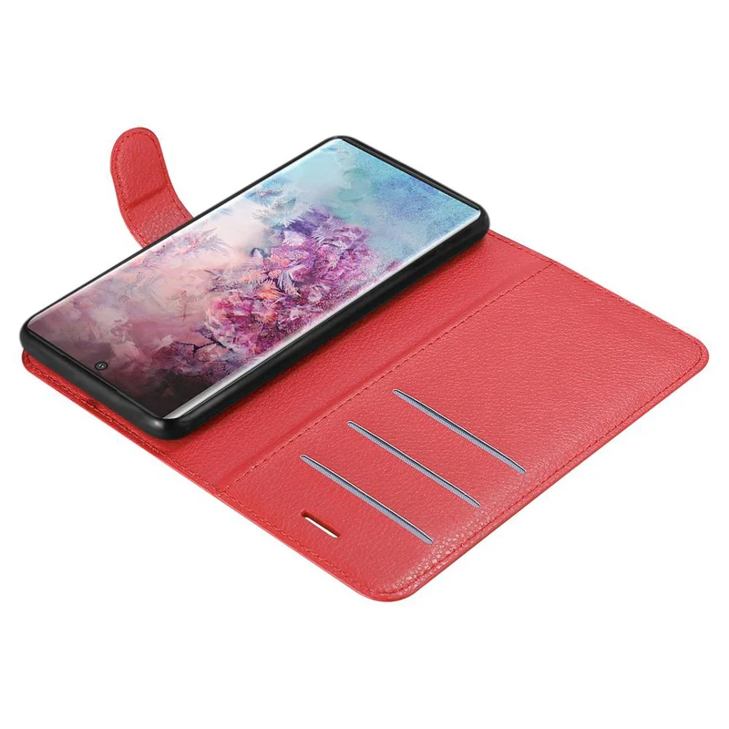 Cadorabo Hülle kompatibel mit Samsung Galaxy NOTE 10 PLUS Schutzhülle mit Magnetverschluss, Standfunktion und Kartenfach