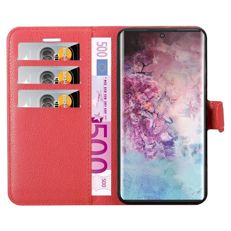 Cadorabo Hülle kompatibel mit Samsung Galaxy NOTE 10 PLUS Schutzhülle mit Magnetverschluss, Standfunktion und Kartenfach