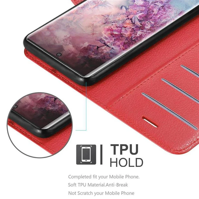 Cadorabo Hülle kompatibel mit Samsung Galaxy NOTE 10 PLUS Schutzhülle mit Magnetverschluss, Standfunktion und Kartenfach