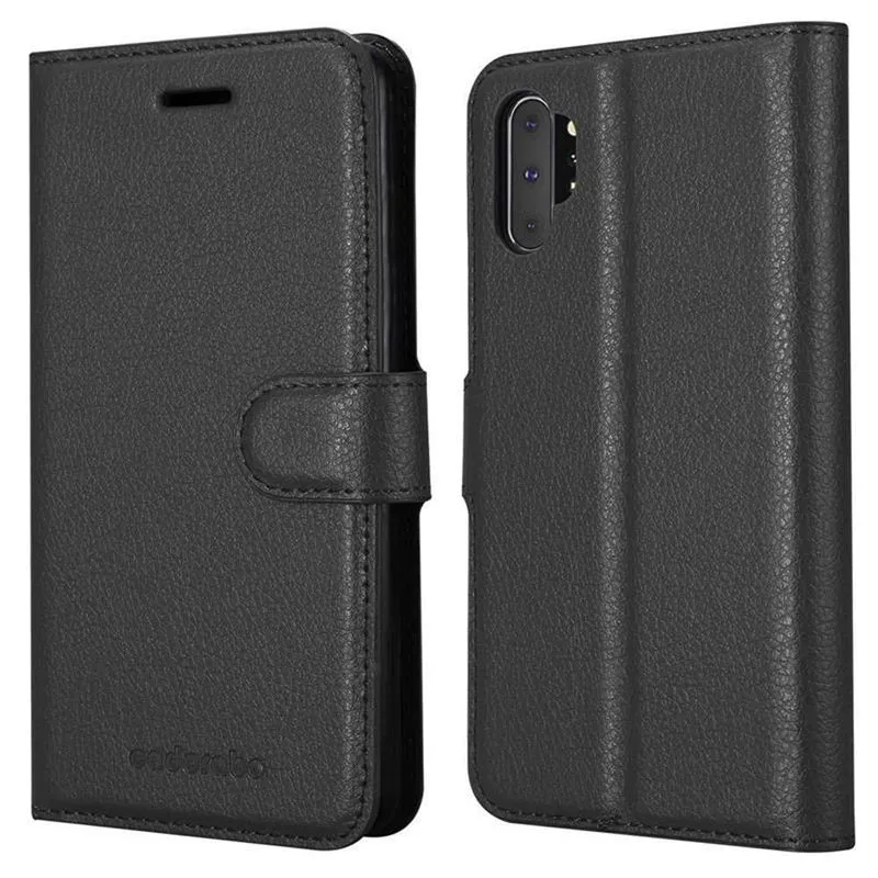 Cadorabo Hülle kompatibel mit Samsung Galaxy NOTE 10 PLUS Schutzhülle mit Magnetverschluss, Standfunktion und Kartenfach