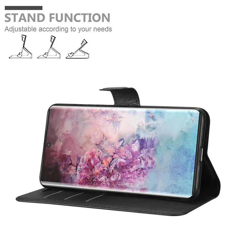 Cadorabo Hülle kompatibel mit Samsung Galaxy NOTE 10 PLUS Schutzhülle mit Magnetverschluss, Standfunktion und Kartenfach