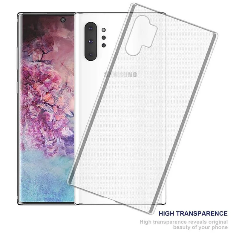 Cadorabo Hülle kompatibel mit Samsung Galaxy NOTE 10 PLUS Schutzhülle aus flexiblem TPU Silikon