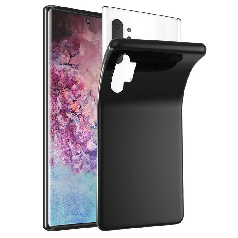 Cadorabo Hülle kompatibel mit Samsung Galaxy NOTE 10 PLUS Schutzhülle aus flexiblem TPU Silikon