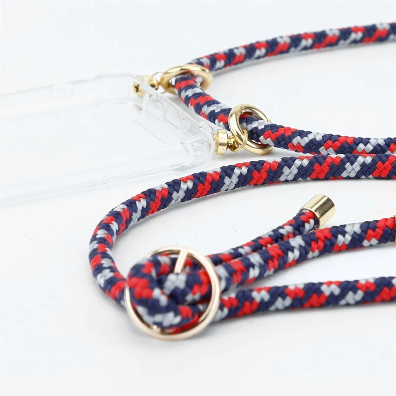 Cadorabo Handy Kette kompatibel mit Google PIXEL 3 XL Silikon Schutzhülle mit Gold Ringen, Kordel Band und abnehmbarem Etui
