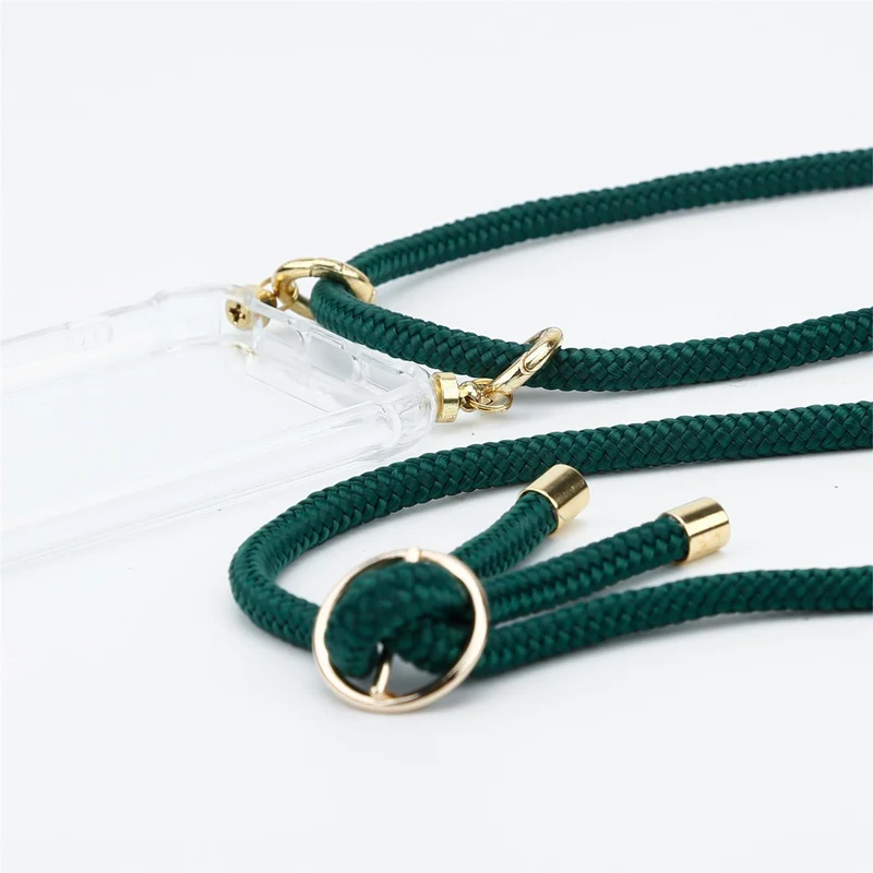 Cadorabo Handy Kette kompatibel mit Google PIXEL 3 XL Silikon Schutzhülle mit Gold Ringen, Kordel Band und abnehmbarem Etui
