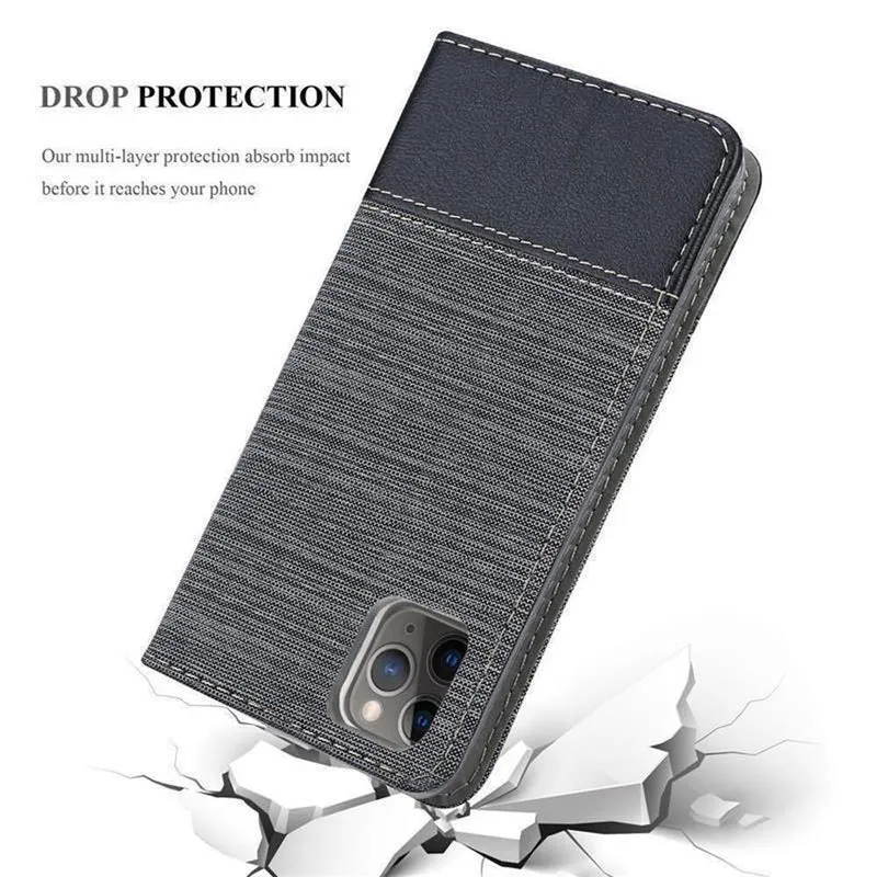 Cadorabo Hülle kompatibel mit Apple iPhone 11 PRO MAX Schutzhülle mit Magnetverschluss, Standfunktion und Kartenfach