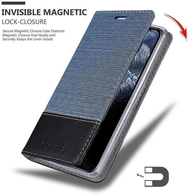 Cadorabo Hülle kompatibel mit Apple iPhone 11 PRO MAX Schutzhülle mit Magnetverschluss, Standfunktion und Kartenfach