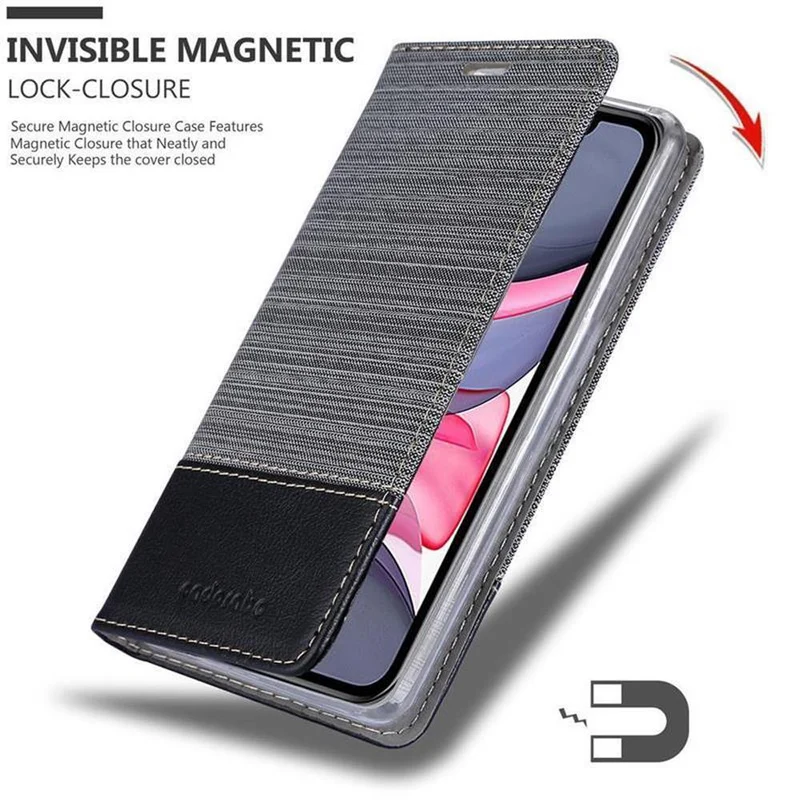 Cadorabo Hülle kompatibel mit Apple iPhone 11 Schutzhülle mit Magnetverschluss, Standfunktion und Kartenfach