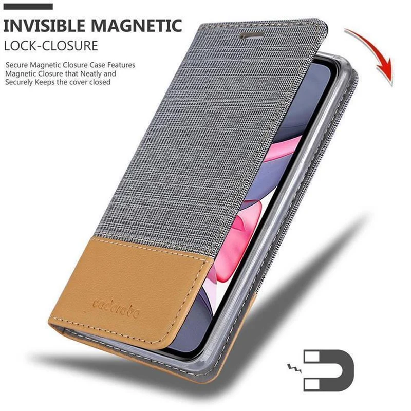 Cadorabo Hülle kompatibel mit Apple iPhone 11 Schutzhülle mit Magnetverschluss, Standfunktion und Kartenfach