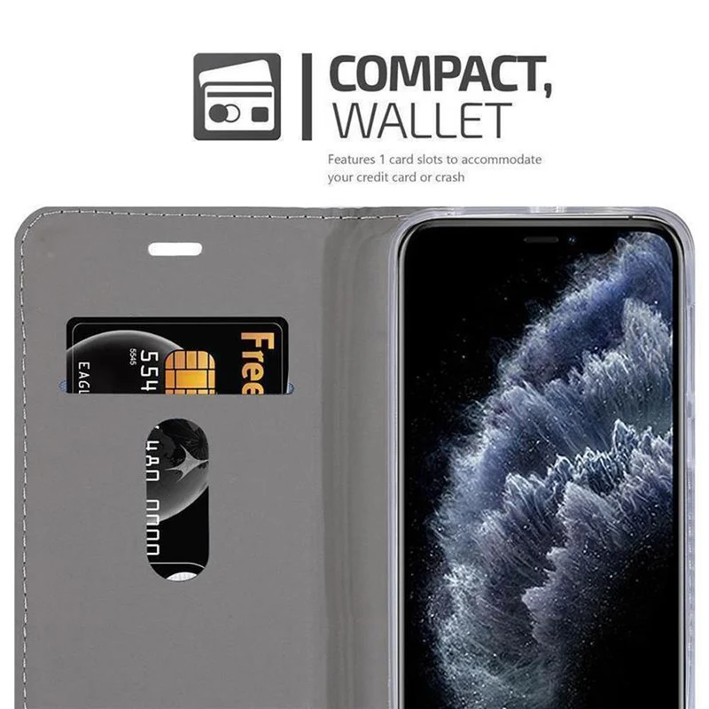 Cadorabo Hülle kompatibel mit Apple iPhone 11 PRO Schutzhülle mit Magnetverschluss, Standfunktion und Kartenfach