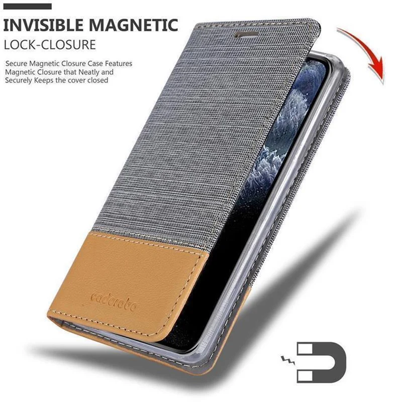 Cadorabo Hülle kompatibel mit Apple iPhone 11 PRO Schutzhülle mit Magnetverschluss, Standfunktion und Kartenfach