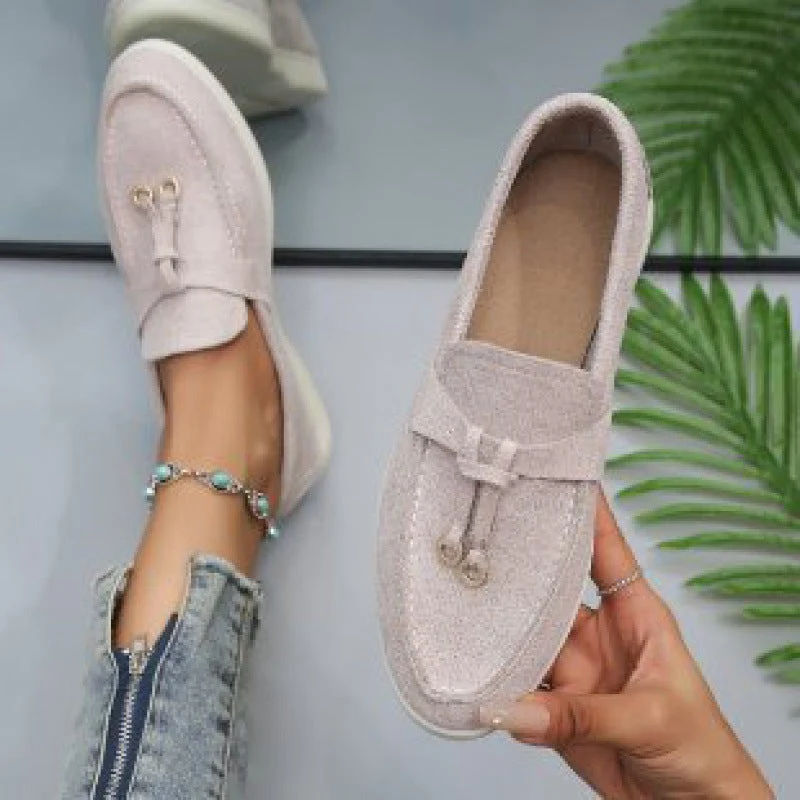 Damen nan bequeme Slip-On Loafer mit dekorativem Quastenbesatz und ergonomischer Gummisohle Drune