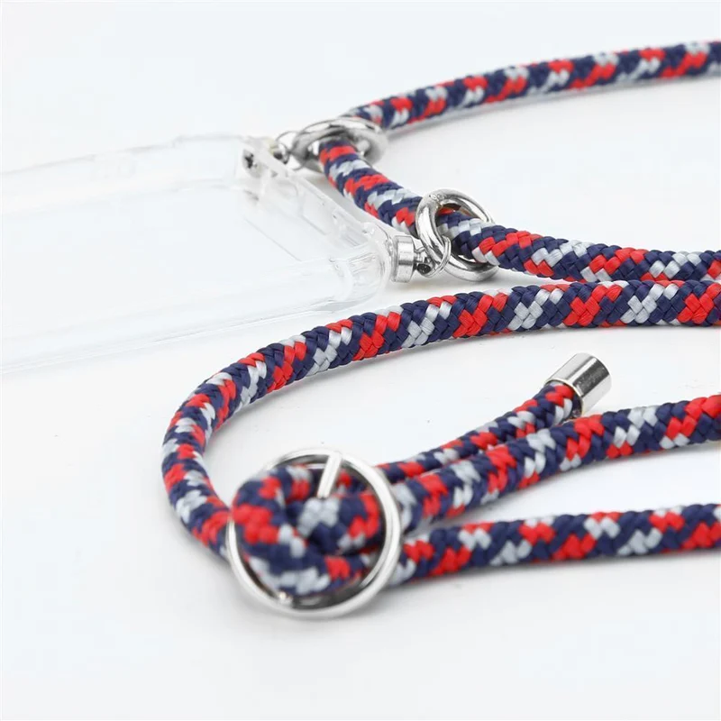 Cadorabo Handy Kette kompatibel mit Samsung Galaxy XCover 4 / XCover 4s Silikon Schutzhülle mit Silbernen Ringen, Kordel Band und abnehmbarem Etui