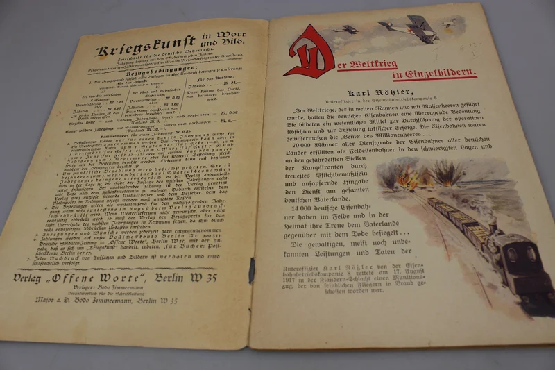 "Kriegskunft" Geschichten aus dem 1. Weltkrieg