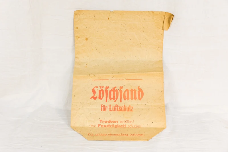 Papiertüte für Brandsandunterstände Luftschutz
