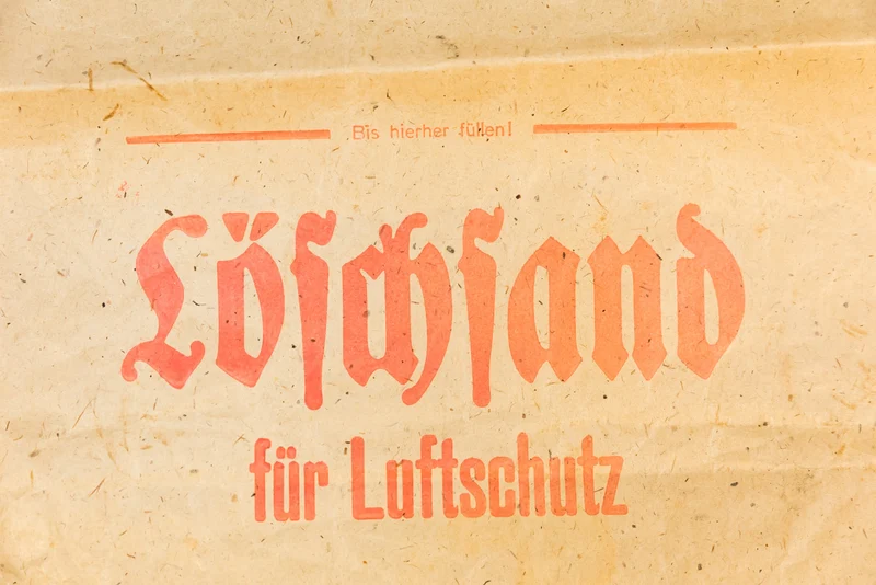 Papiertüte für Brandsandunterstände Luftschutz