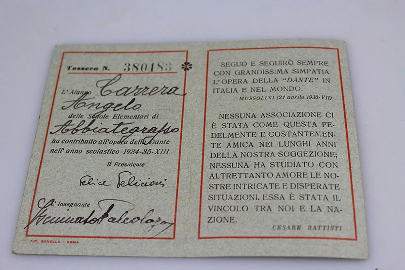 National Ass. Karte und Postkarte "Dante Alighieri" XNUMX