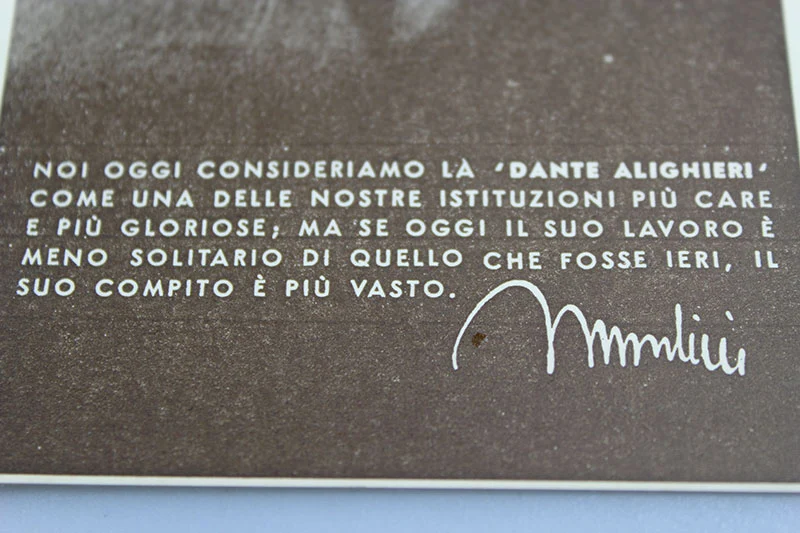 National Ass. Karte und Postkarte "Dante Alighieri" XNUMX