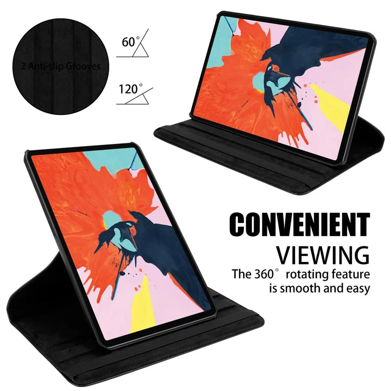 Cadorabo Tablet Hülle kompatibel mit Apple iPad PRO 2018 (12.9 Zoll) Schutzhülle mit Auto Wake Up, mit Standfunktion und Gummiband Verschluss
