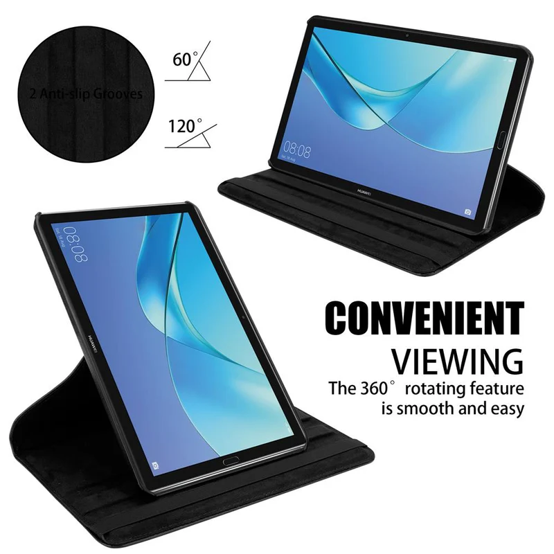 Cadorabo Tablet Hülle kompatibel mit Huawei MediaPad M5 / M5 PRO (10.8 Zoll) Schutzhülle OHNE Auto Wake Up, mit Standfunktion und Gummiband Verschluss