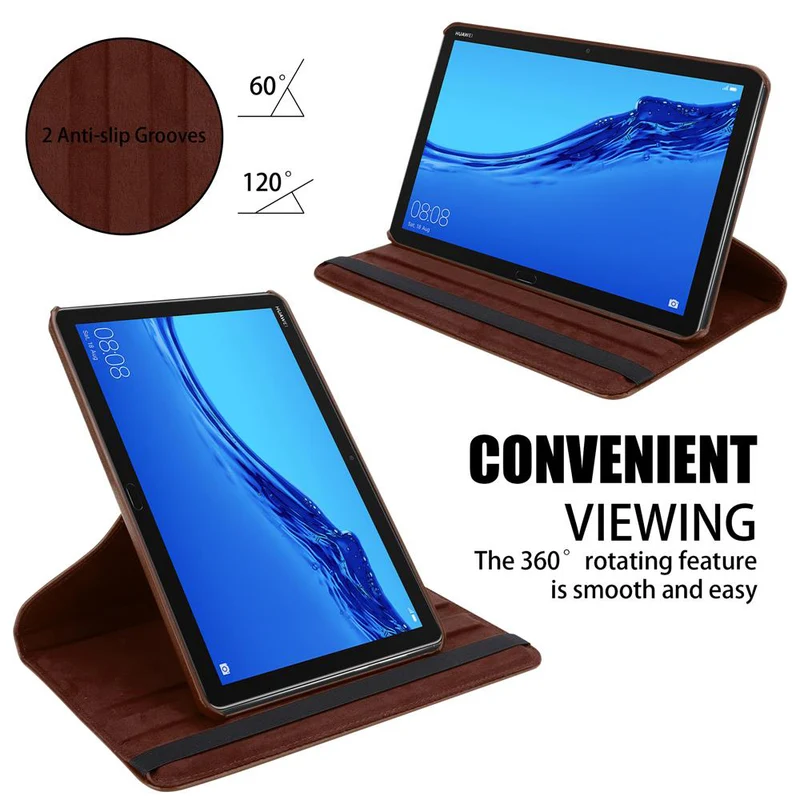 Cadorabo Tablet Hülle kompatibel mit Huawei MediaPad M5 LITE 10 (10.1 Zoll) Schutzhülle OHNE Auto Wake Up, mit Standfunktion und Gummiband Verschluss