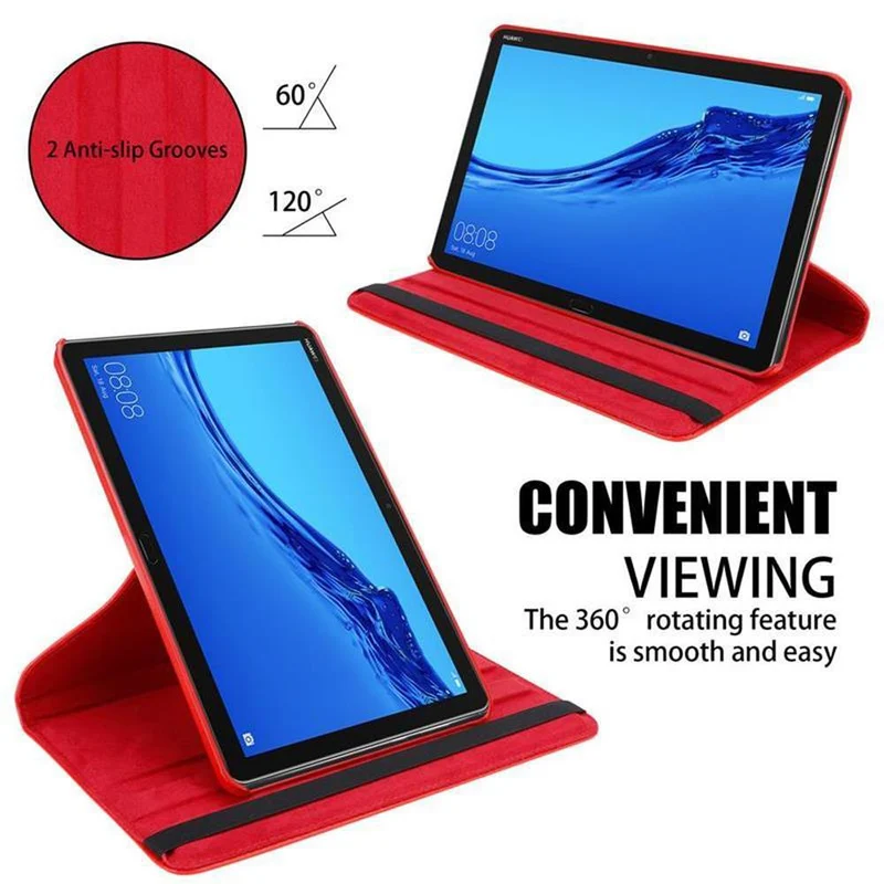 Cadorabo Tablet Hülle kompatibel mit Huawei MediaPad M5 LITE 10 (10.1 Zoll) Schutzhülle OHNE Auto Wake Up, mit Standfunktion und Gummiband Verschluss