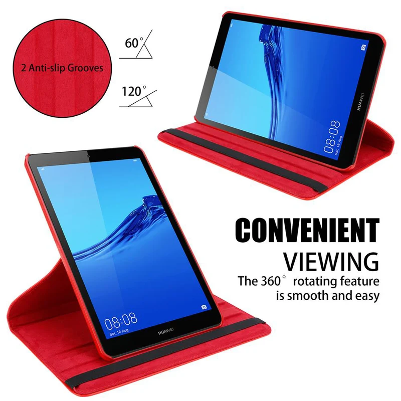 Cadorabo Tablet Hülle kompatibel mit Huawei MediaPad M5 8 (8.4 Zoll) Schutzhülle OHNE Auto Wake Up, mit Standfunktion und Gummiband Verschluss