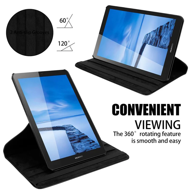 Cadorabo Tablet Hülle kompatibel mit Huawei MediaPad T3 7 (7.0 Zoll) Schutzhülle OHNE Auto Wake Up, mit Standfunktion und Gummiband Verschluss
