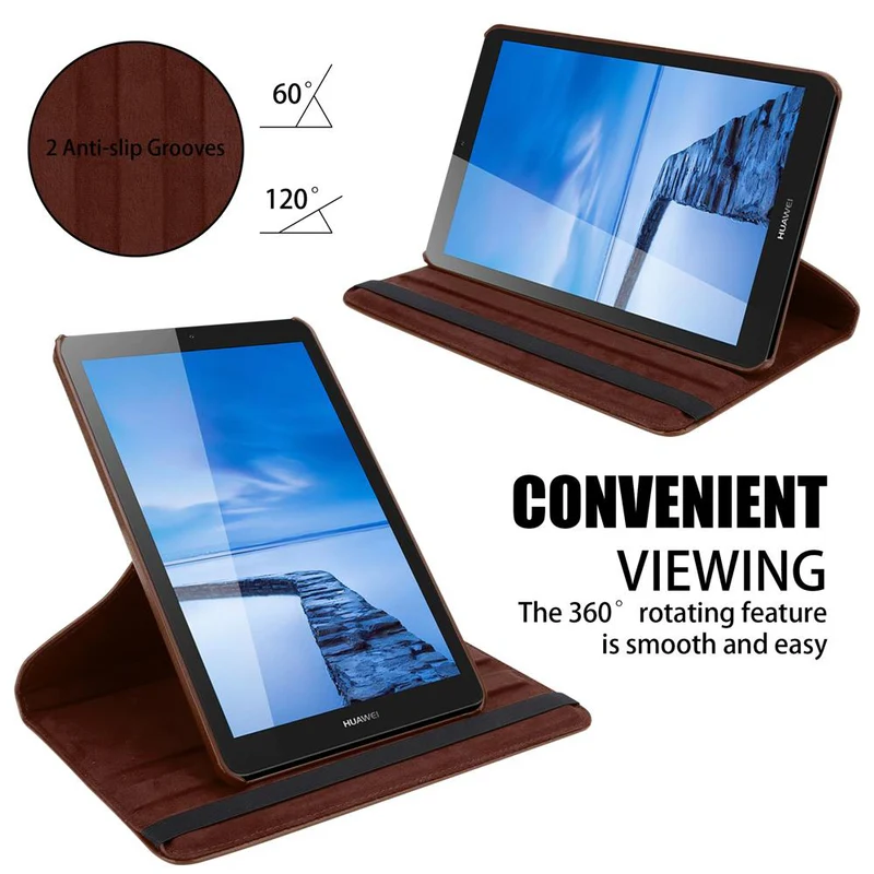 Cadorabo Tablet Hülle kompatibel mit Huawei MediaPad T3 7 (7.0 Zoll) Schutzhülle OHNE Auto Wake Up, mit Standfunktion und Gummiband Verschluss