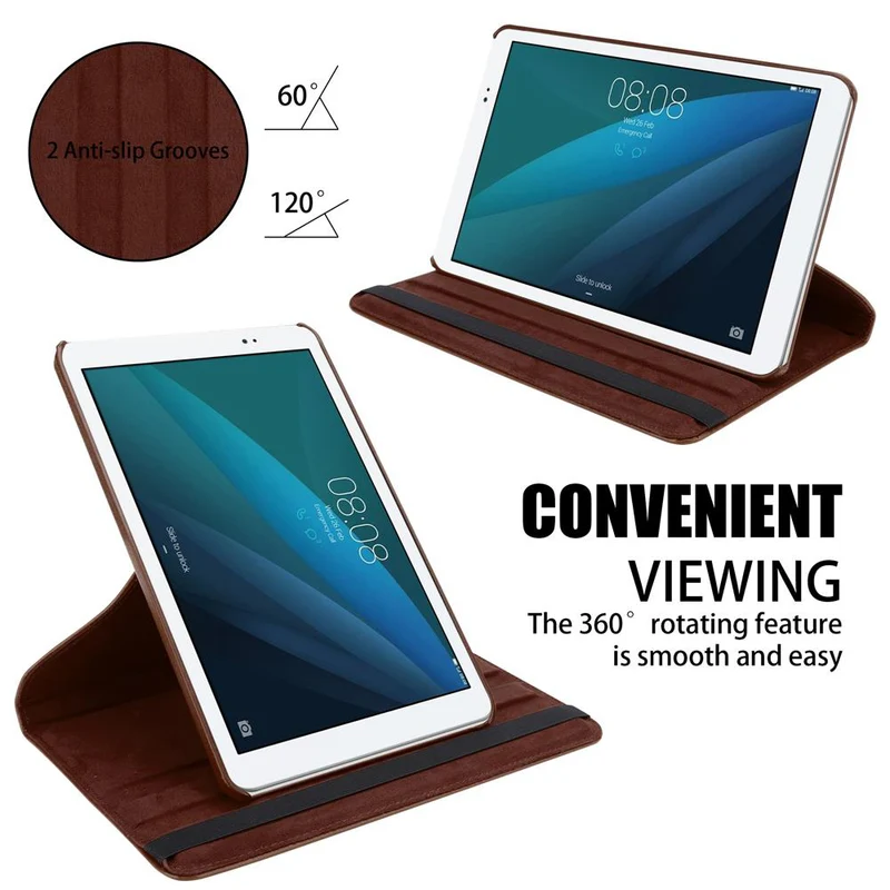 Cadorabo Tablet Hülle kompatibel mit Huawei MediaPad T1 10 (10.0 Zoll) Schutzhülle OHNE Auto Wake Up, mit Standfunktion und Gummiband Verschluss