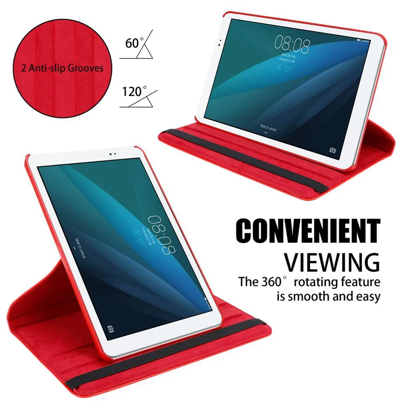 Cadorabo Tablet Hülle kompatibel mit Huawei MediaPad T1 10 (10.0 Zoll) Schutzhülle OHNE Auto Wake Up, mit Standfunktion und Gummiband Verschluss
