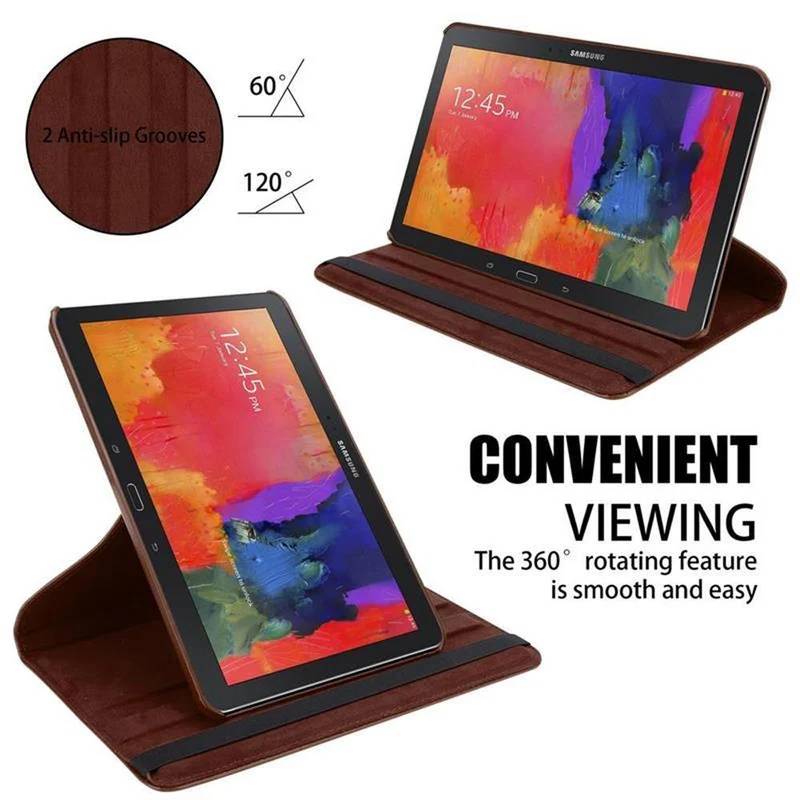 Cadorabo Tablet Hülle kompatibel mit Samsung Galaxy NOTE 10.1 2014 / Tab PRO 10.1 Schutzhülle OHNE Auto Wake Up, mit Standfunktion und Gummiband Verschluss