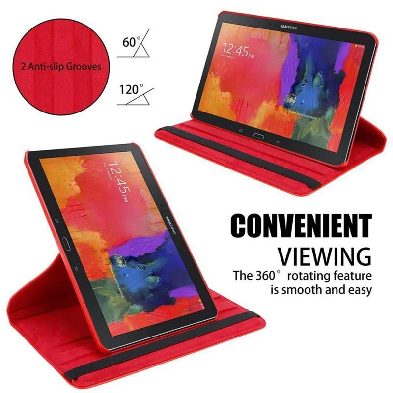 Cadorabo Tablet Hülle kompatibel mit Samsung Galaxy NOTE 10.1 2014 / Tab PRO 10.1 Schutzhülle OHNE Auto Wake Up, mit Standfunktion und Gummiband Verschluss