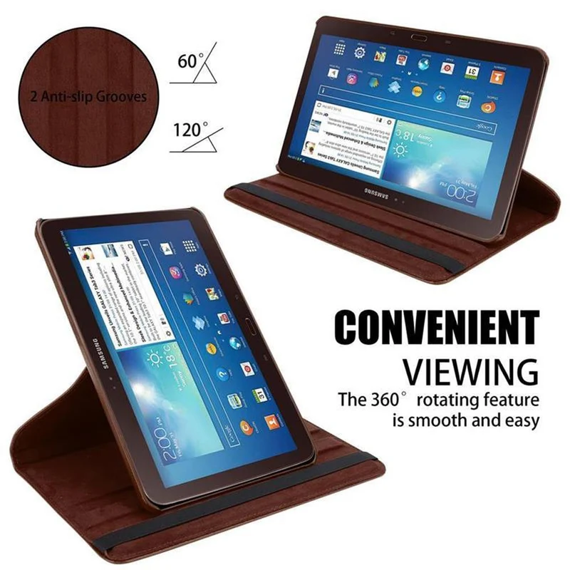 Cadorabo Tablet Hülle kompatibel mit Samsung Galaxy Tab 3 (10.1 Zoll) Schutzhülle OHNE Auto Wake Up, mit Standfunktion und Gummiband Verschluss