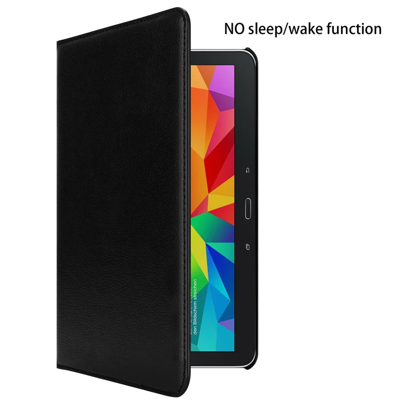 Cadorabo Tablet Hülle kompatibel mit Samsung Galaxy Tab 4 (10.1 Zoll) Schutzhülle OHNE Auto Wake Up, mit Standfunktion und Gummiband Verschluss