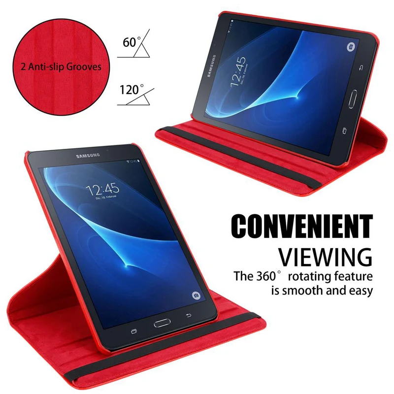 Cadorabo Tablet Hülle kompatibel mit Samsung Galaxy Tab A 2016 (7.0 Zoll) Schutzhülle OHNE Auto Wake Up, mit Standfunktion und Gummiband Verschluss