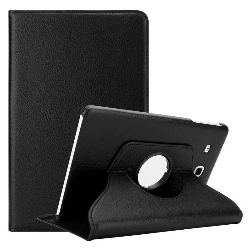 Cadorabo Tablet Hülle kompatibel mit Samsung Galaxy Tab E (9.6 Zoll) Schutzhülle OHNE Auto Wake Up, mit Standfunktion und Gummiband Verschluss