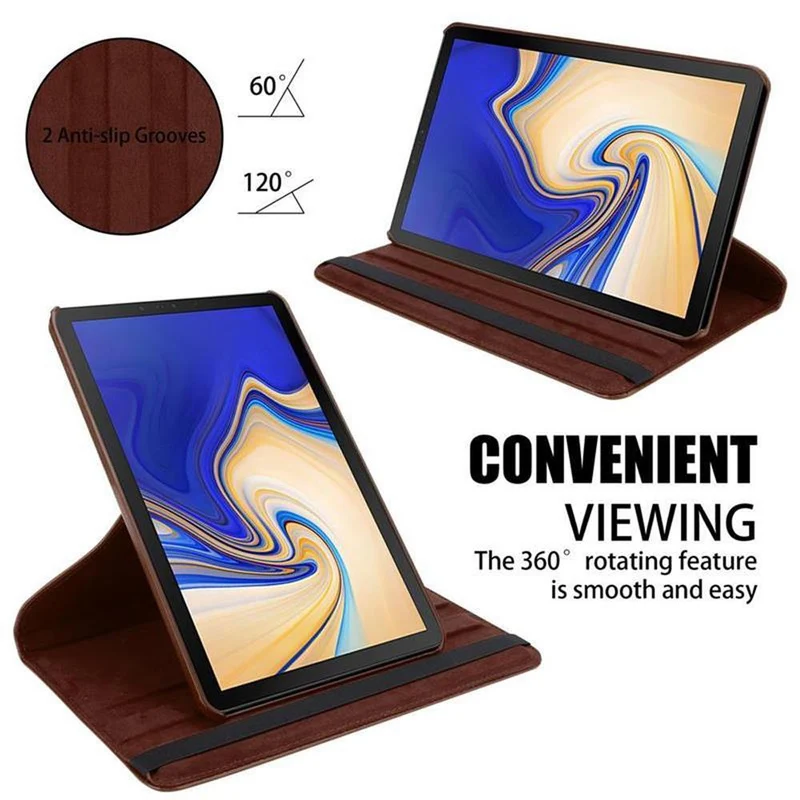 Cadorabo Tablet Hülle kompatibel mit Samsung Galaxy Tab S4 (10.5 Zoll) Schutzhülle OHNE Auto Wake Up, mit Standfunktion und Gummiband Verschluss