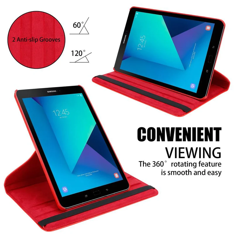 Cadorabo Tablet Hülle kompatibel mit Samsung Galaxy Tab S3 (9.7 Zoll) Schutzhülle OHNE Auto Wake Up, mit Standfunktion und Gummiband Verschluss
