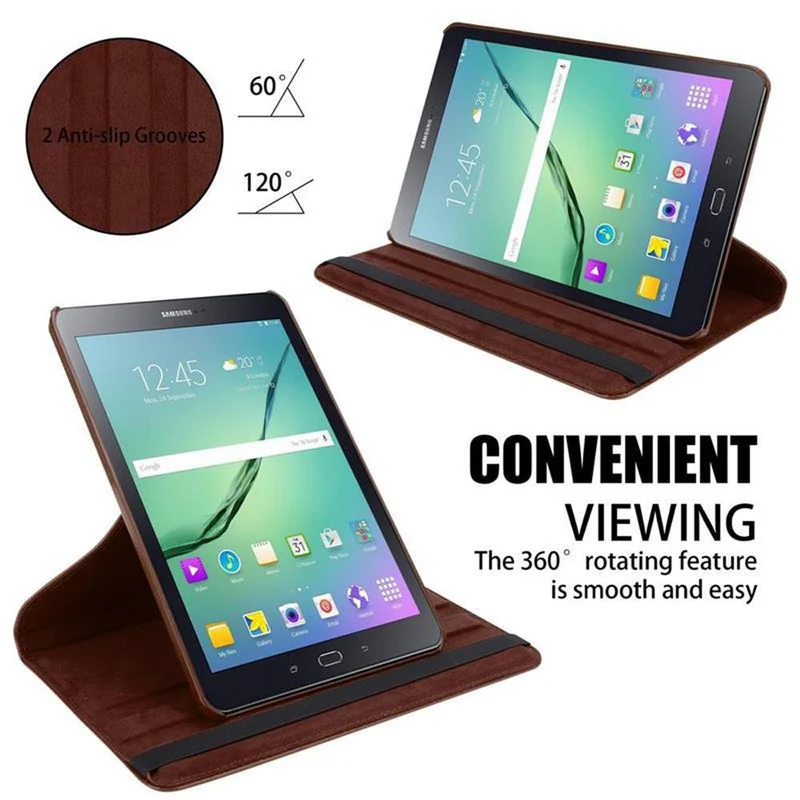 Cadorabo Tablet Hülle kompatibel mit Samsung Galaxy Tab S2 (8 Zoll) Schutzhülle OHNE Auto Wake Up, mit Standfunktion und Gummiband Verschluss