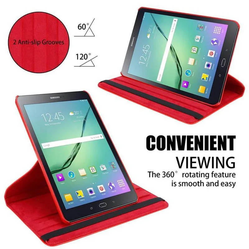 Cadorabo Tablet Hülle kompatibel mit Samsung Galaxy Tab S2 (8 Zoll) Schutzhülle OHNE Auto Wake Up, mit Standfunktion und Gummiband Verschluss