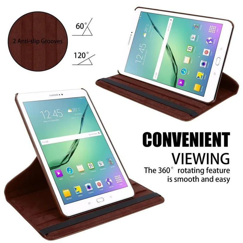 Cadorabo Tablet Hülle kompatibel mit Samsung Galaxy Tab S2 (9.7 Zoll) Schutzhülle OHNE Auto Wake Up, mit Standfunktion und Gummiband Verschluss