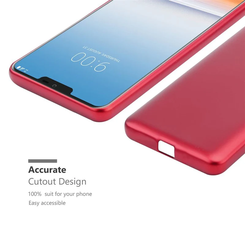 Cadorabo Hülle kompatibel mit LG G7 ThinQ / FIT / ONE Schutzhülle aus flexiblem TPU Silikon