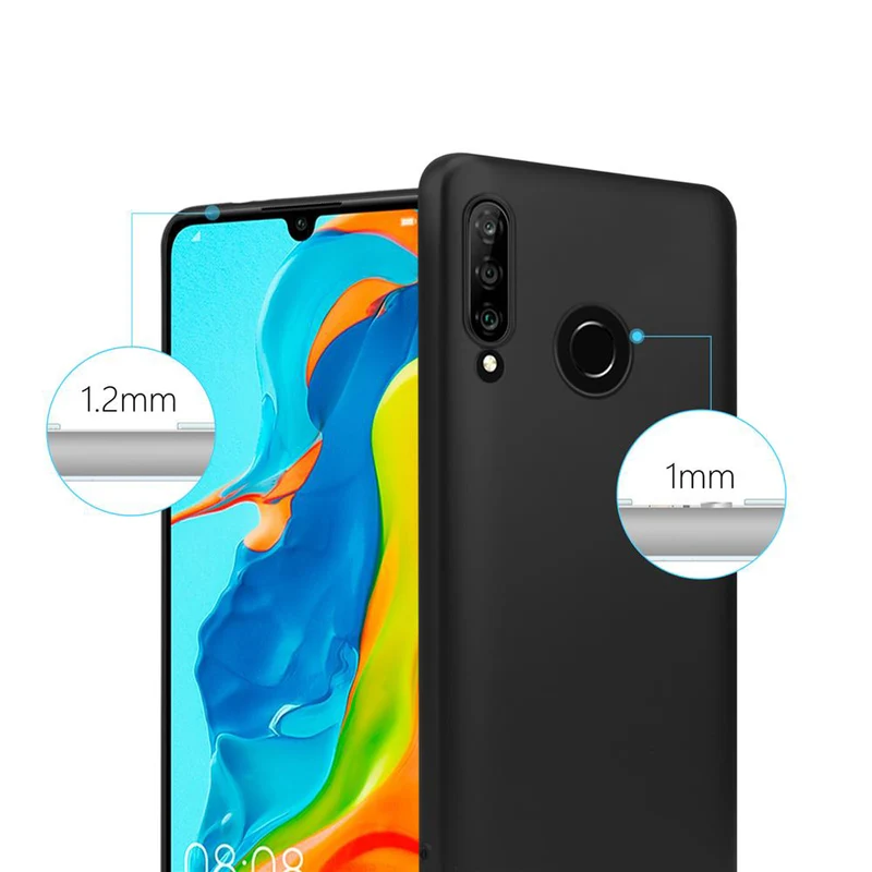 Cadorabo Hülle kompatibel mit Huawei P30 LITE Schutzhülle aus flexiblem TPU Silikon