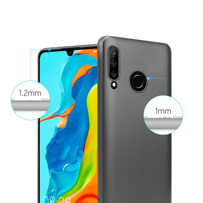 Cadorabo Hülle kompatibel mit Huawei P30 LITE Schutzhülle aus flexiblem TPU Silikon