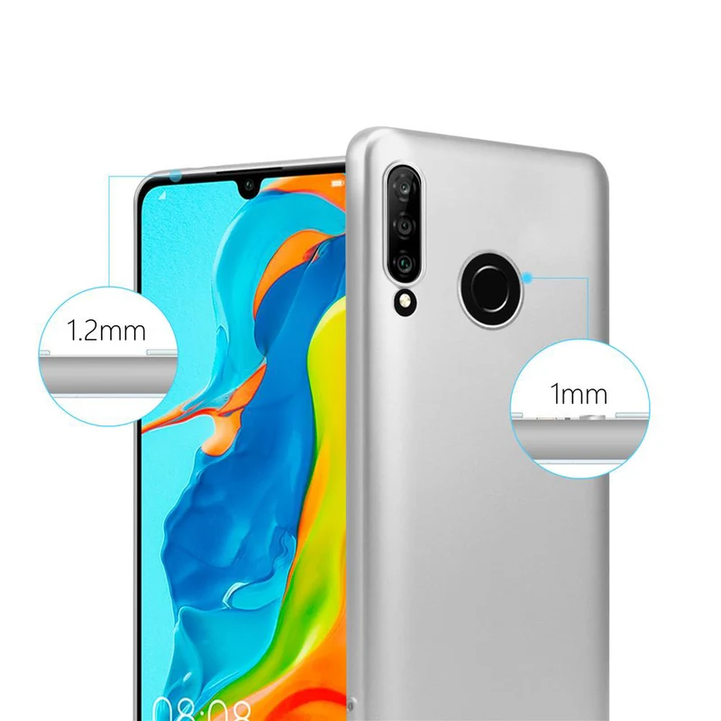 Cadorabo Hülle kompatibel mit Huawei P30 LITE Schutzhülle aus flexiblem TPU Silikon