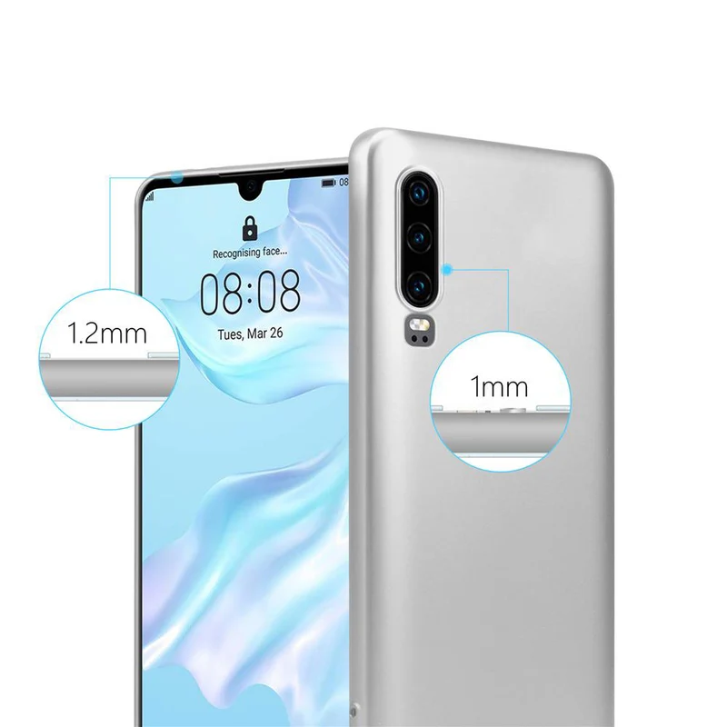 Cadorabo Hülle kompatibel mit Huawei P30 Schutzhülle aus flexiblem TPU Silikon