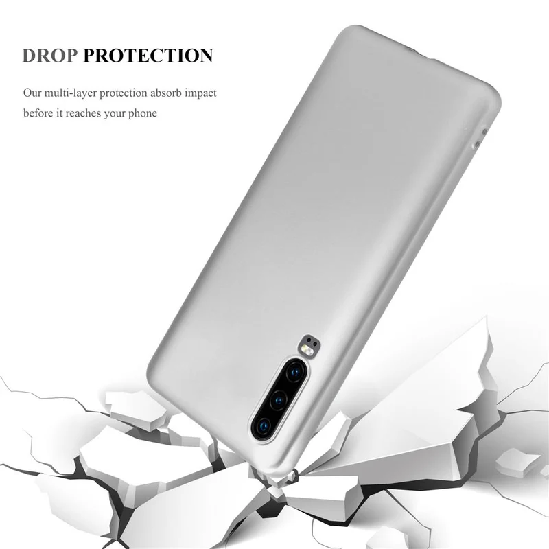 Cadorabo Hülle kompatibel mit Huawei P30 Schutzhülle aus flexiblem TPU Silikon