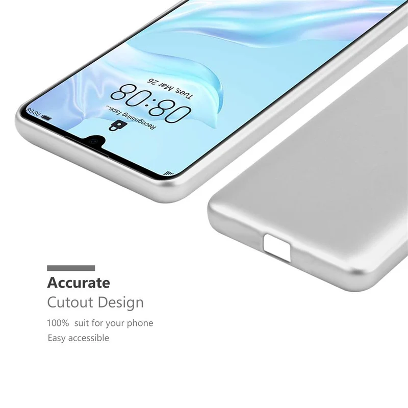 Cadorabo Hülle kompatibel mit Huawei P30 Schutzhülle aus flexiblem TPU Silikon